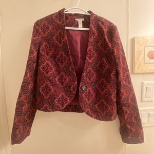 60’s Style Patterned Blazer - S